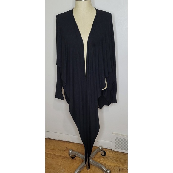 Kedem Sasson Tops - Women Kedem Sasson Black Jacket Tie Closure One Size Minimalist Lagenlook